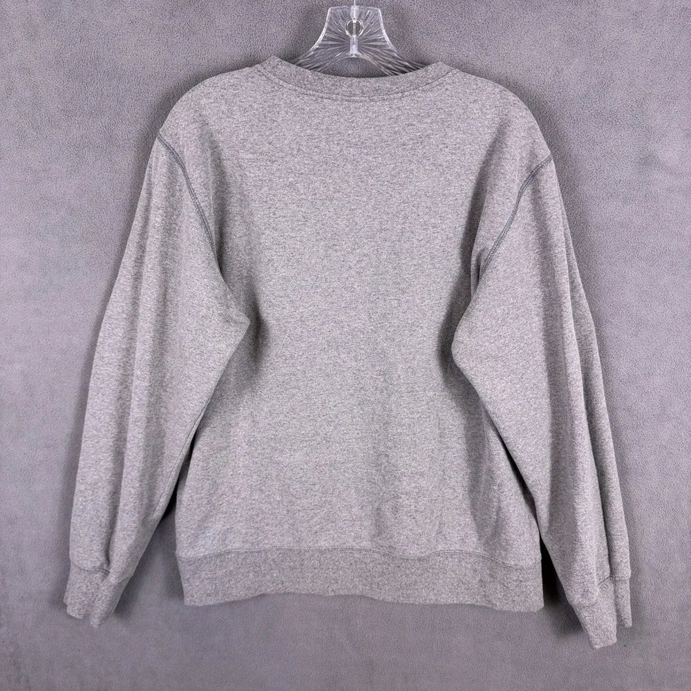 THE‎ NORTH FACE Mens M Grey Sweatshirt Crew Neck Logo Patch Casual Pullover